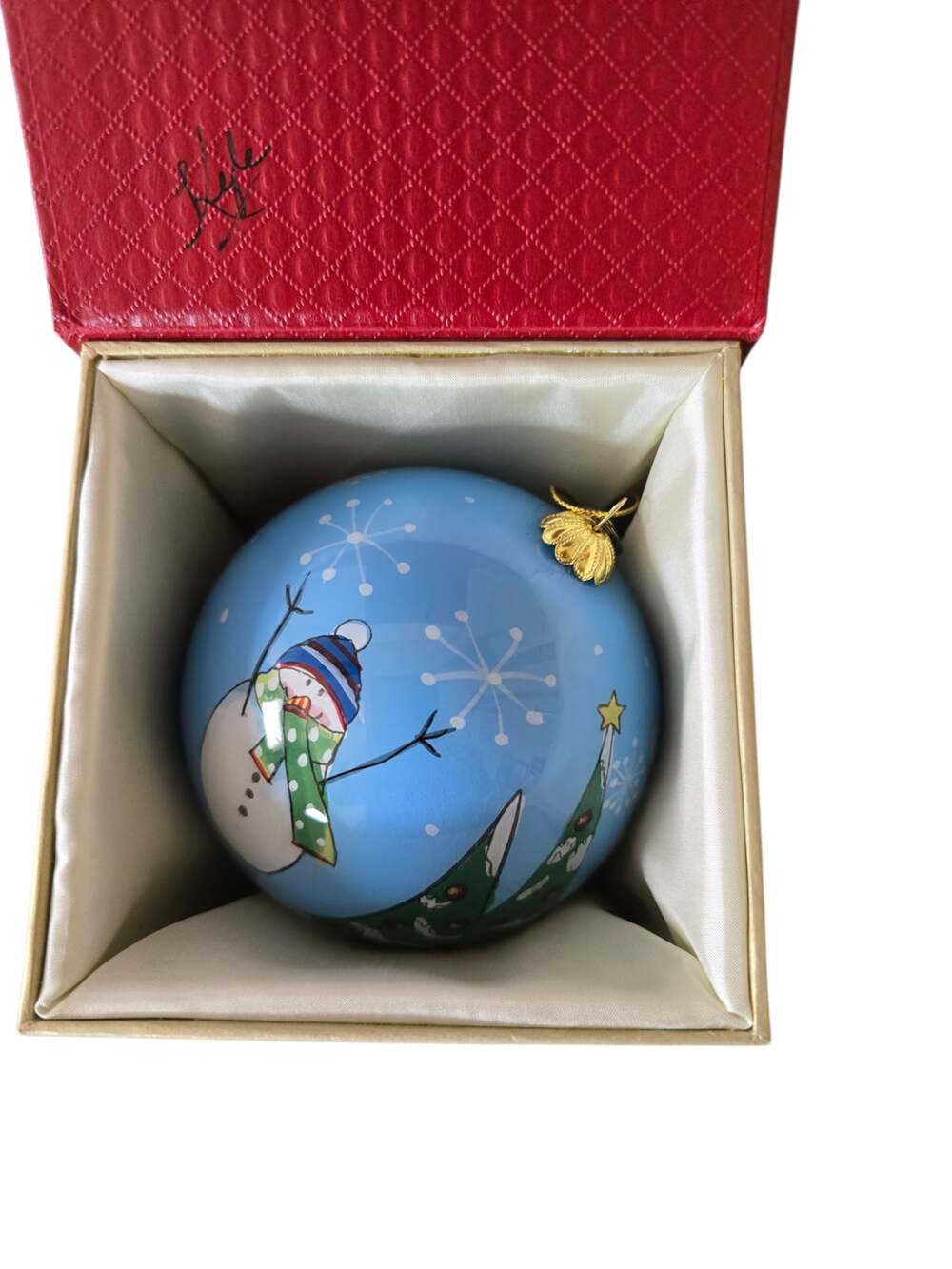 Pier 1 Imports 2016 Li Bein Mouth Blown Hand Painted Ornament Christmas